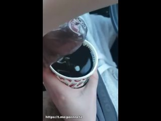 negro cums in a young girl's coffee